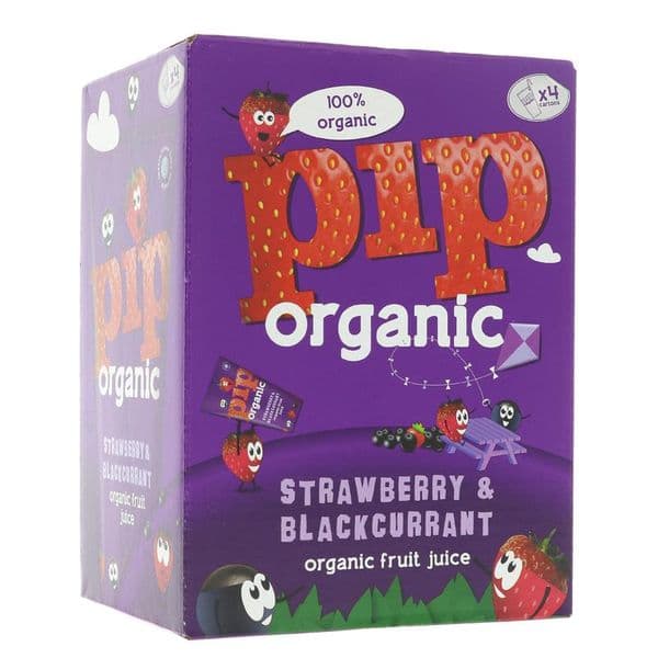 Pip Organic Strawberry & Blackcurrant Fruit Juice (Box of 4)