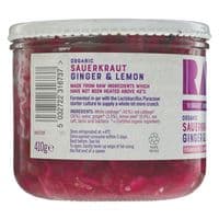 Raw Organic Fresh Sauerkraut In the Pink Ginger & Lemon