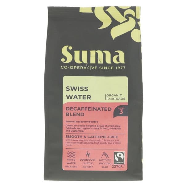 Suma Fair Trade Organic Decaff Ground Coffee 227g