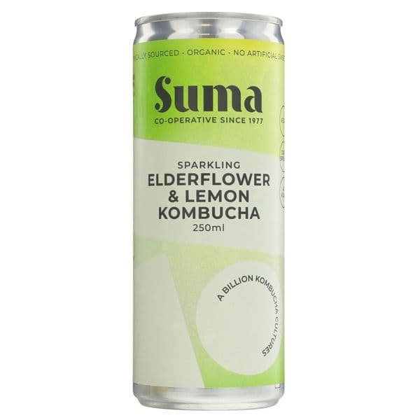 Suma Organic Elderflower Lemon Kombucha