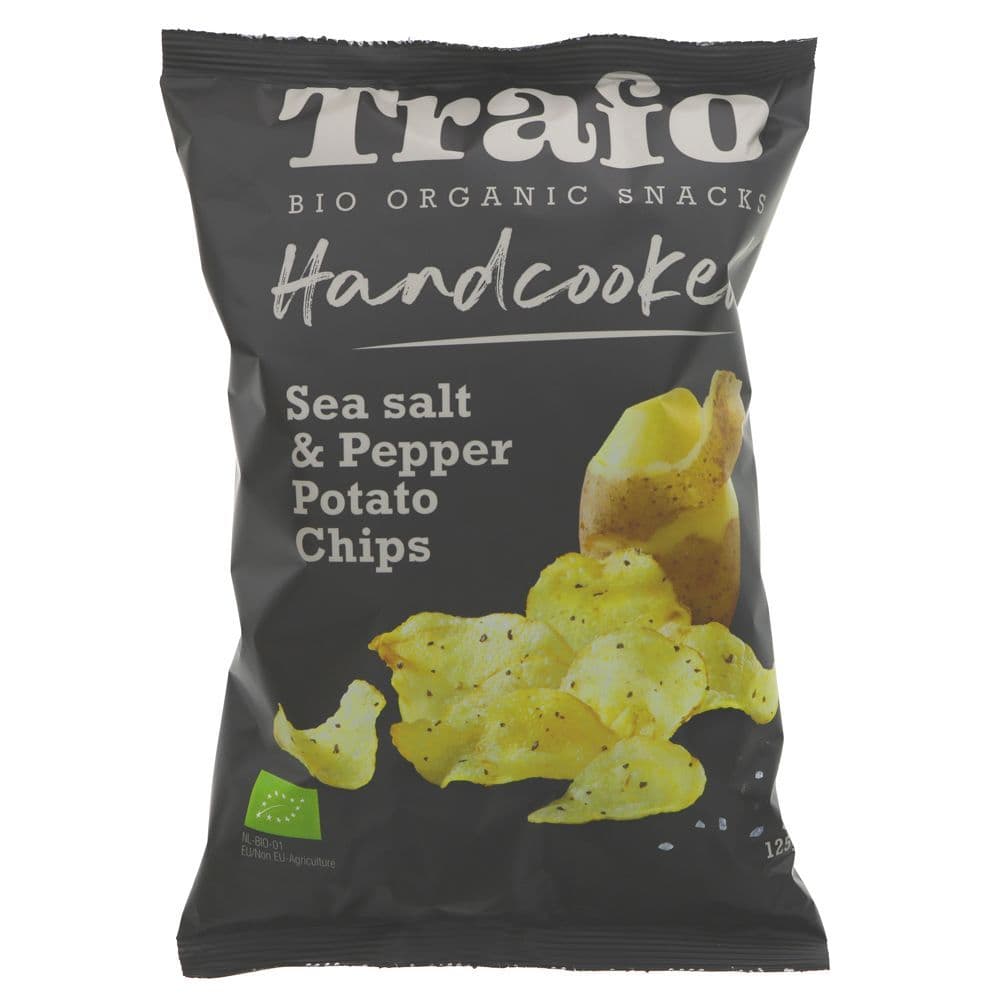 Trafo Organic Sea Salt & Black Pepper Crisps 125g
