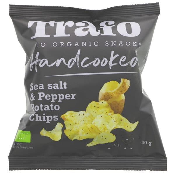 Trafo Organic Sea Salt & Pepper Crisps 40g
