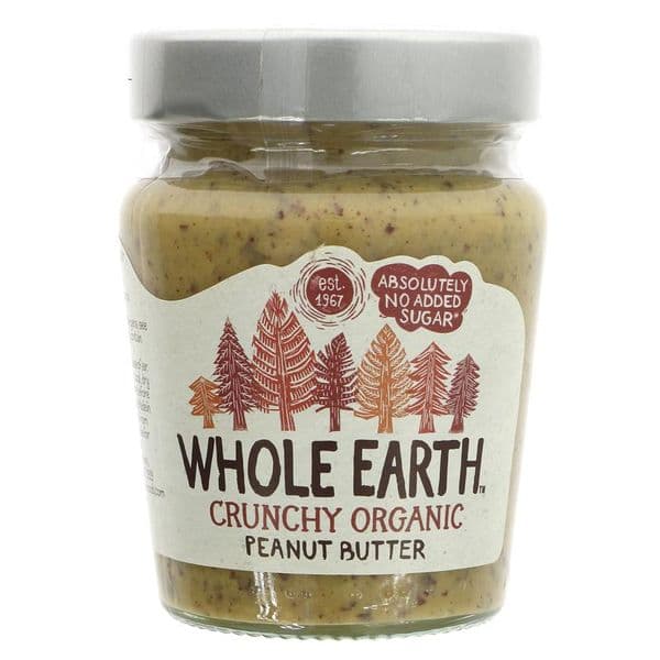 Whole Earth Organic Crunchy Peanut Butter 227g