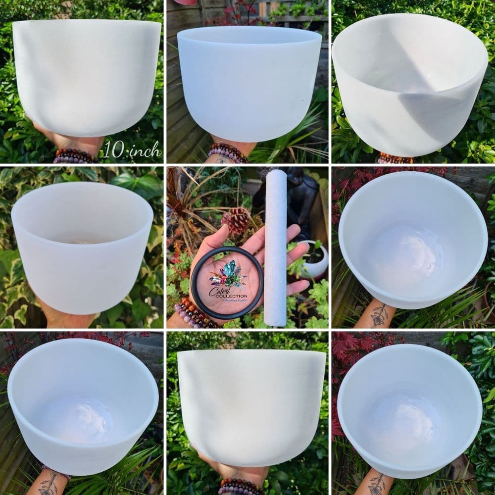 10 inch White Quartz Singing Bowl
