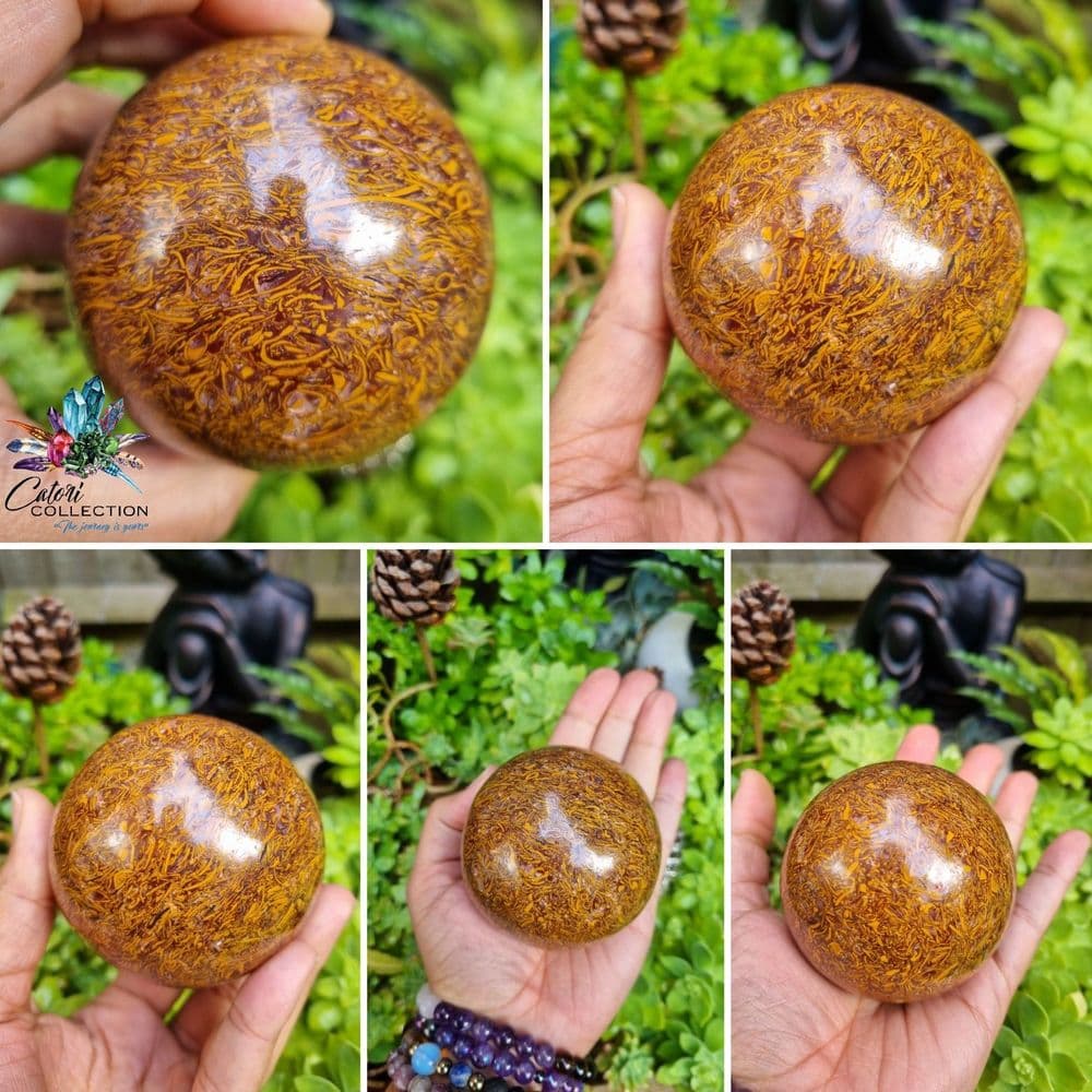 73mm Calligraphy Script Stone Sphere