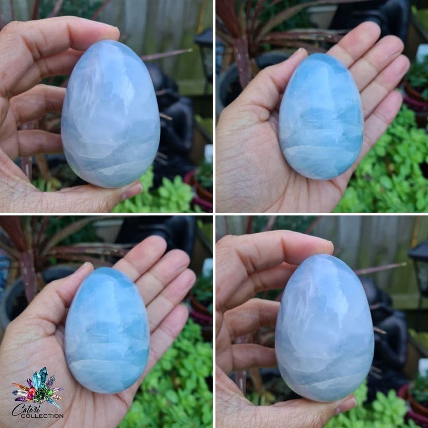 75mm Blue Calcite Egg