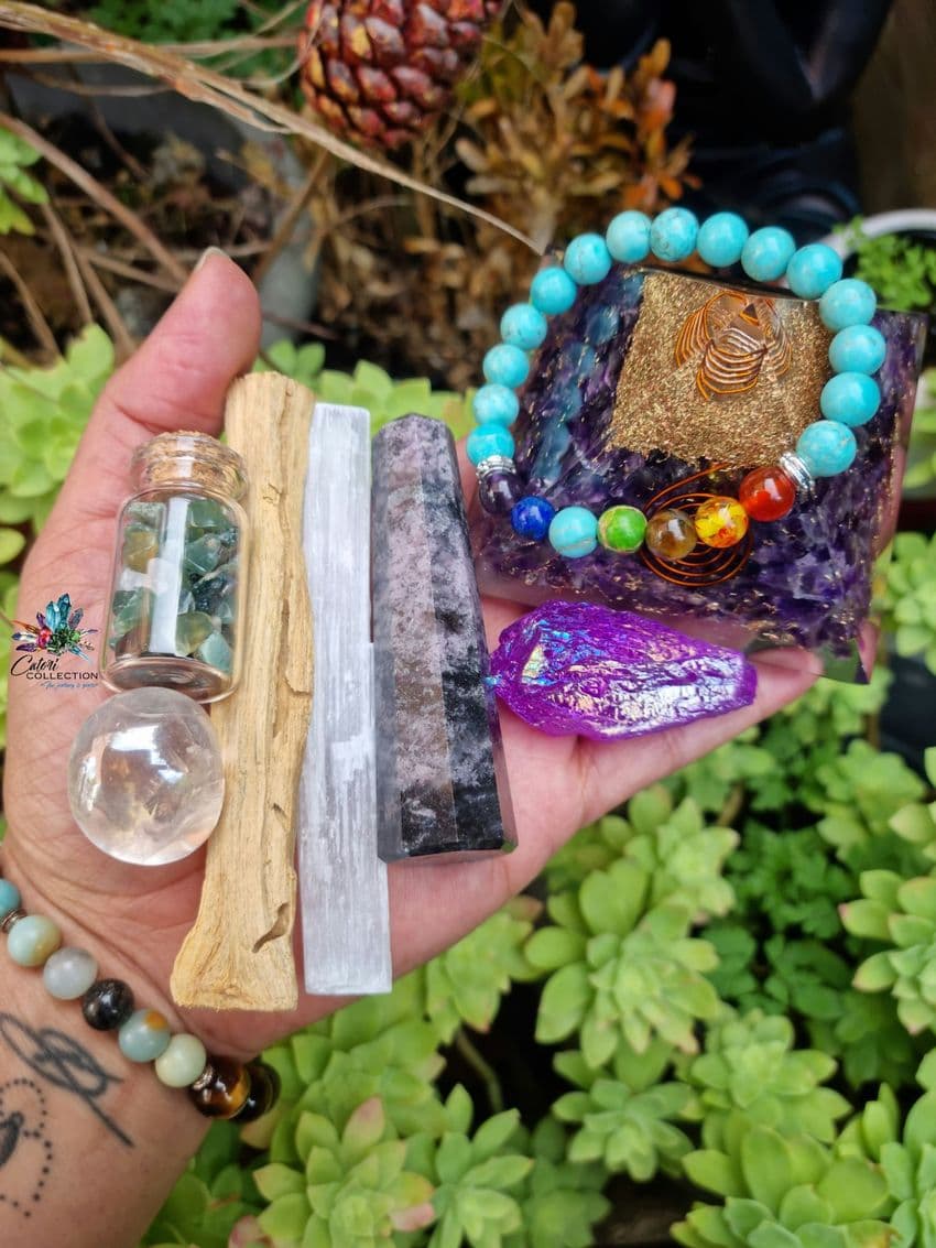 Amethyst Pyramid Crystal Set
