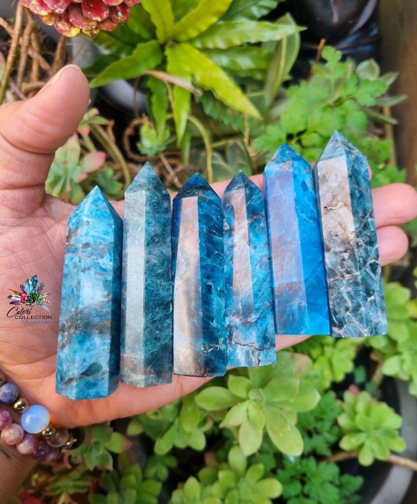 Blue Apatite Crystal Point