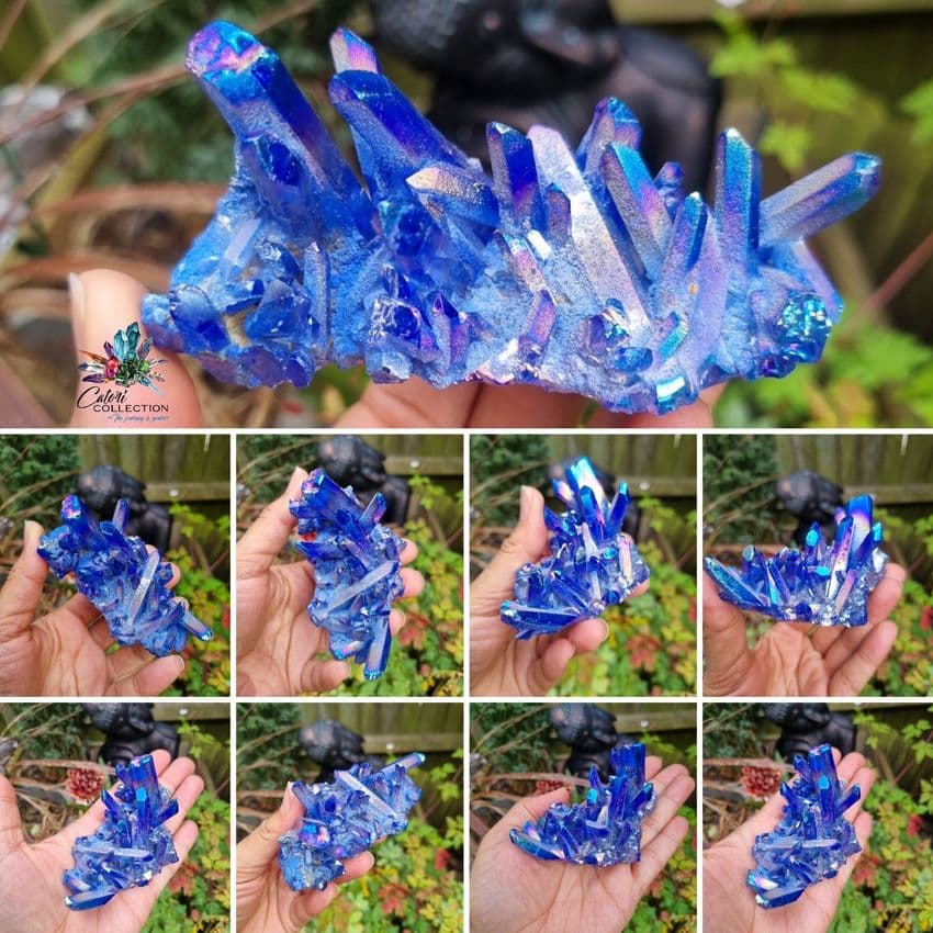 Blue Aura Quartz Cluster (151g)