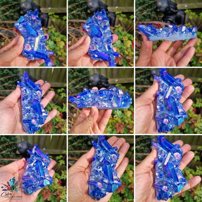 Blue Aura Quartz Cluster (166g)