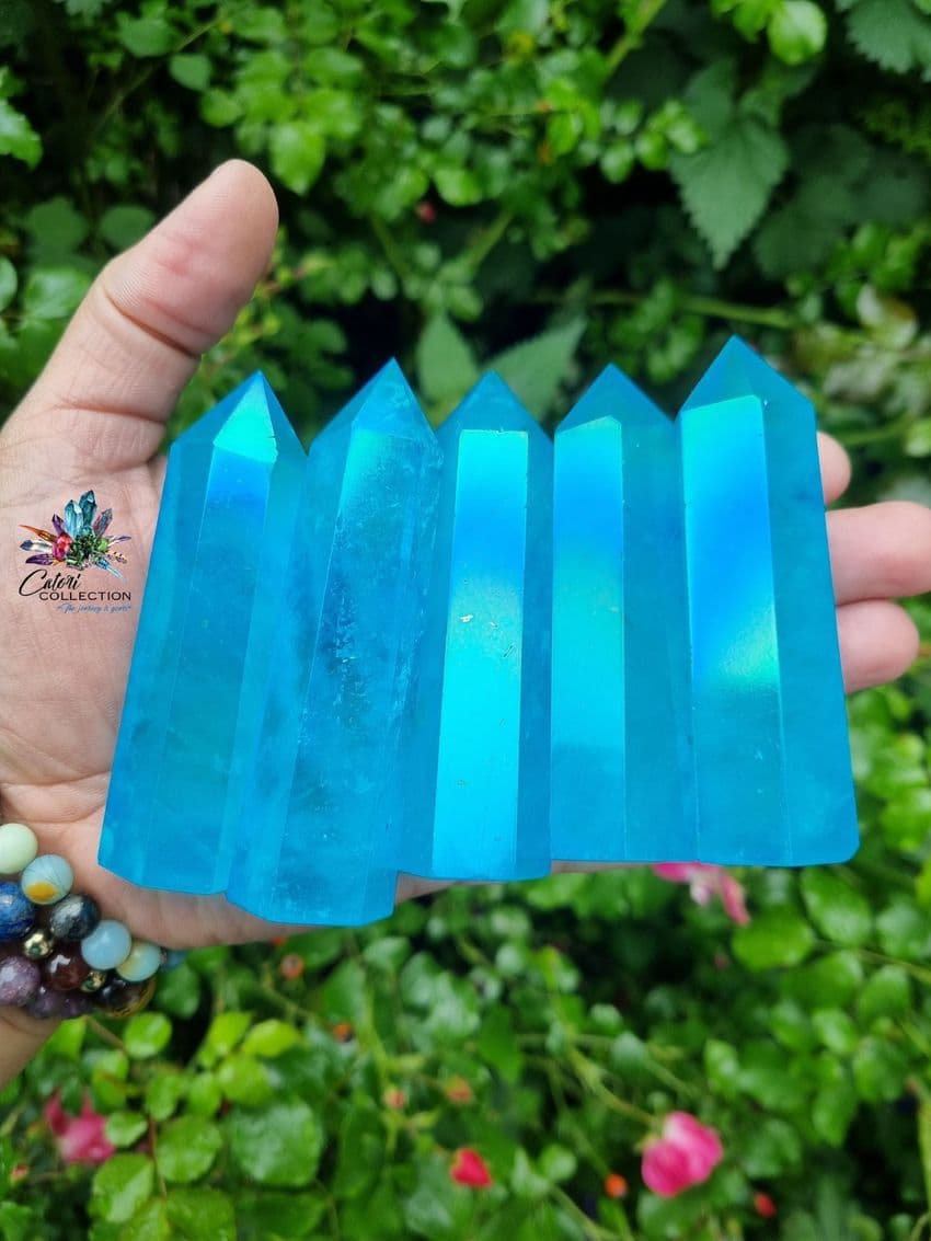 Blue Aura Quartz Point