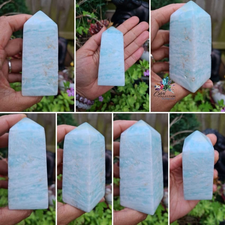 Caribbean Blue Calcite Tower (#7)