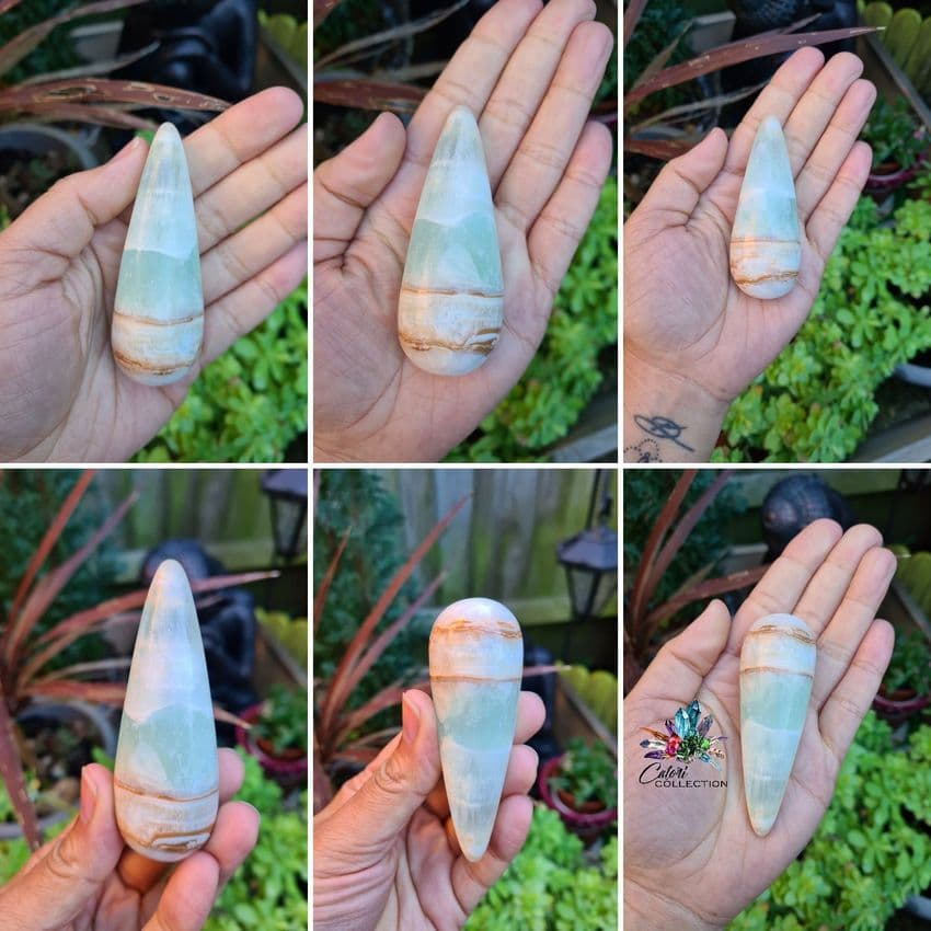 Caribbean Blue Calcite Wand (#1)