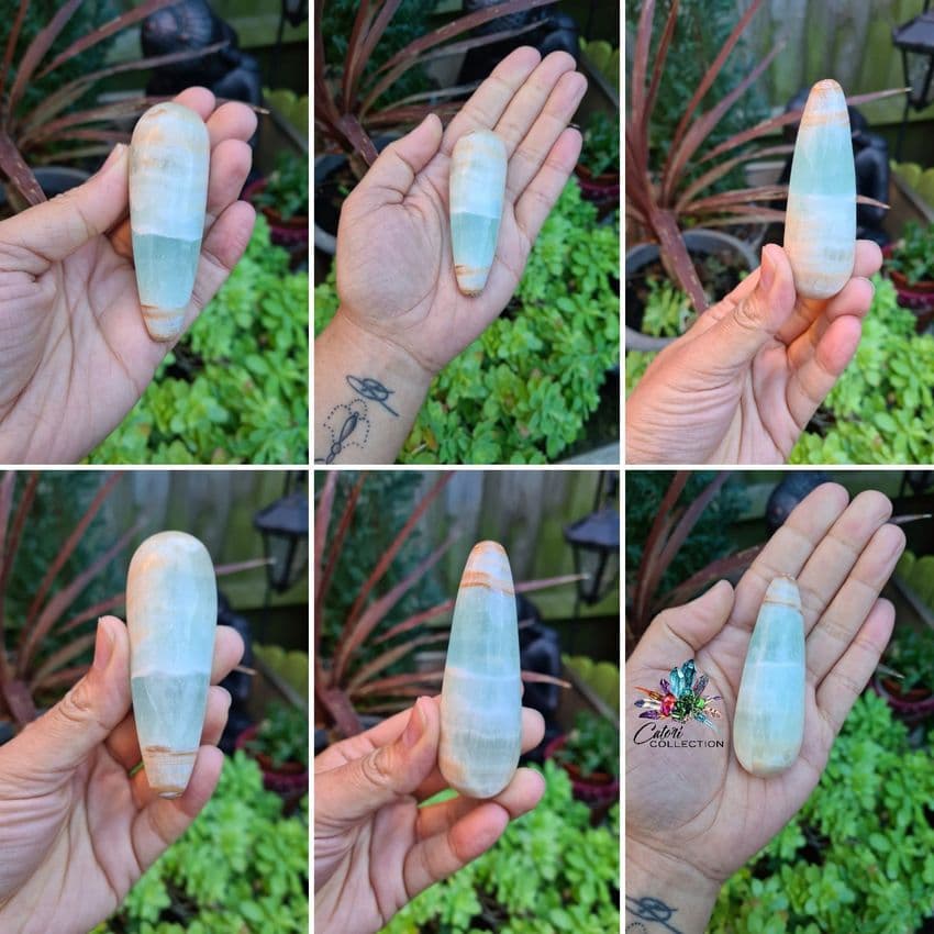 Caribbean Blue Calcite Wand (#2)