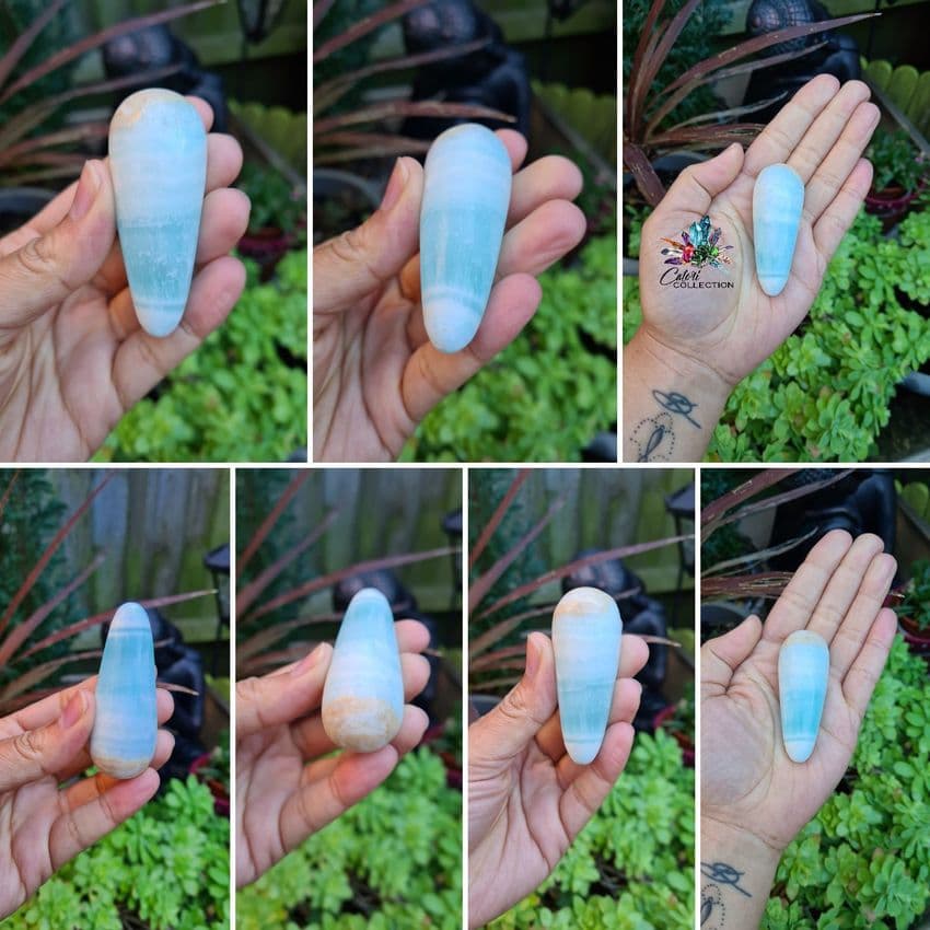 Caribbean Blue Calcite Wand (#3)