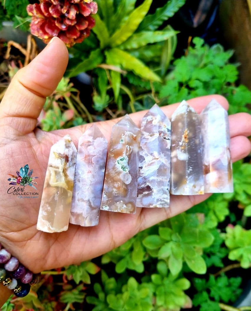 Flower Agate Crystal Points