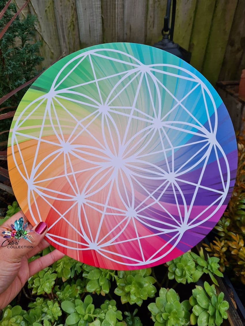 Flower of Life Crystal Grid Board