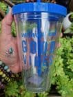 Good Vibes Tumbler Cup with straw