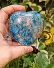 Large Blue Apatite Puffy Heart