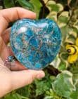 Large Blue Apatite Puffy Heart