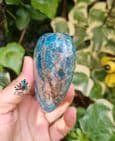 Large Blue Apatite Puffy Heart