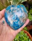 Large Blue Apatite Puffy Heart