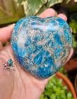 Large Blue Apatite Puffy Heart