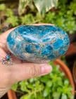 Large Blue Apatite Puffy Heart