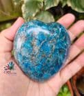 Large Blue Apatite Puffy Heart