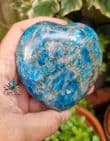 Large Blue Apatite Puffy Heart