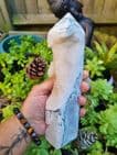 Large Moss Agate Tower with Druzy (8.5 inches tall)