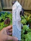 Large Moss Agate Tower with Druzy (8.5 inches tall)