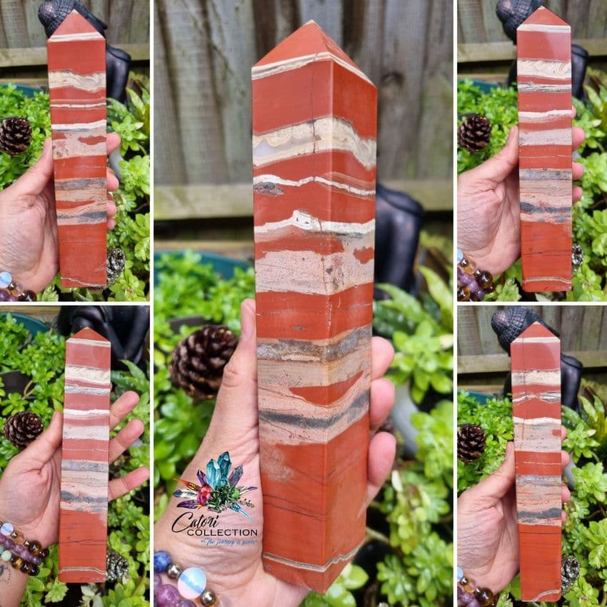 Large Red Jasper Tower (9 inches tall)