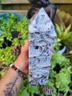 Large Sphalerite Tower with Druzy #2 (8 inches tall)