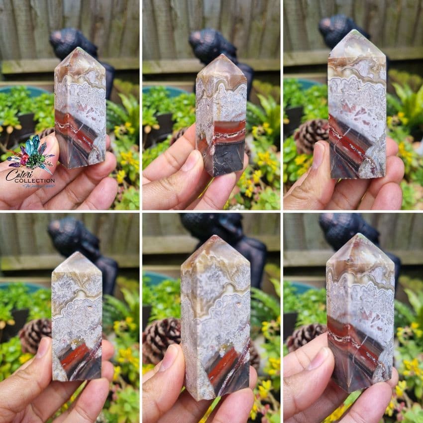 Mexican Crazy Lace Agate Point (121g)