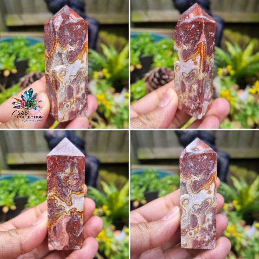 Mexican Crazy Lace Agate Point (85g)