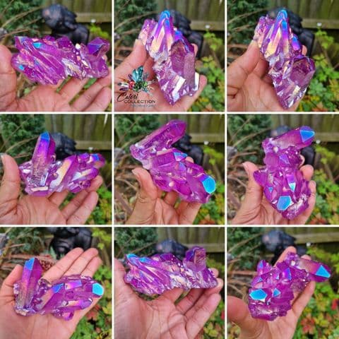 Pink Aura Quartz Cluster (208g)