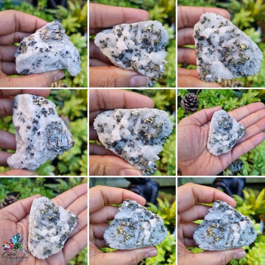 Pyrite in Quartz Specimen (#3)