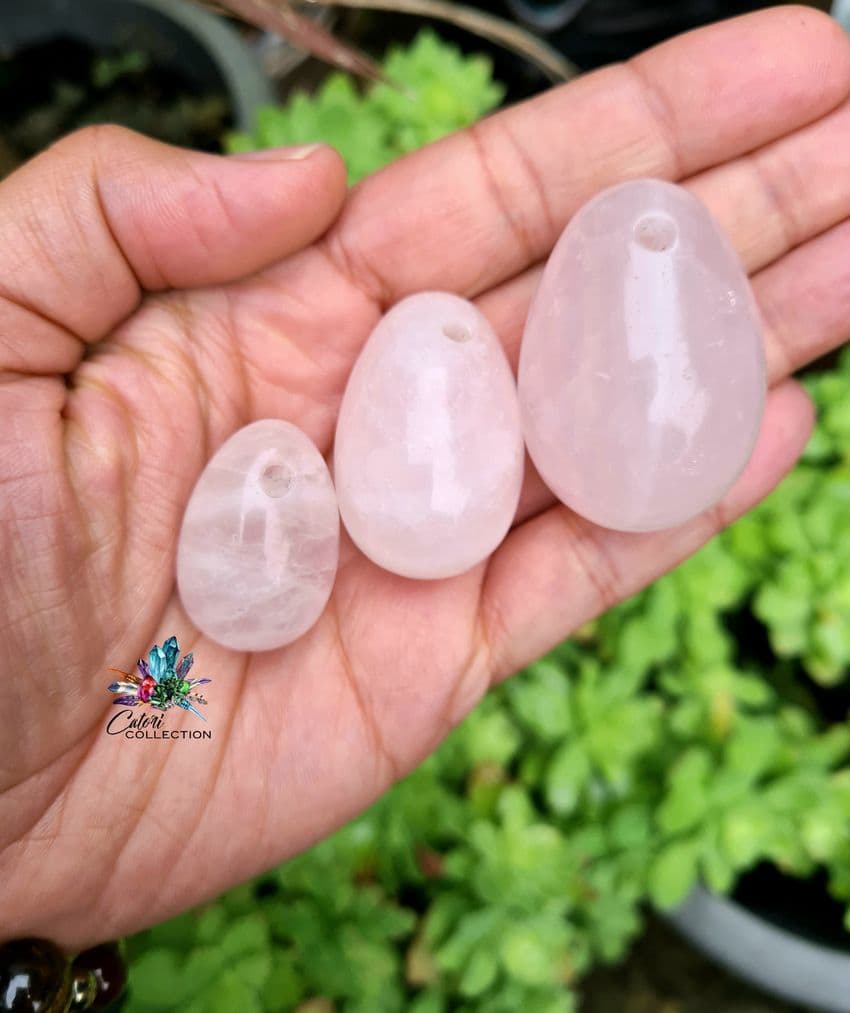 Rose Quartz Yoni Egg Set