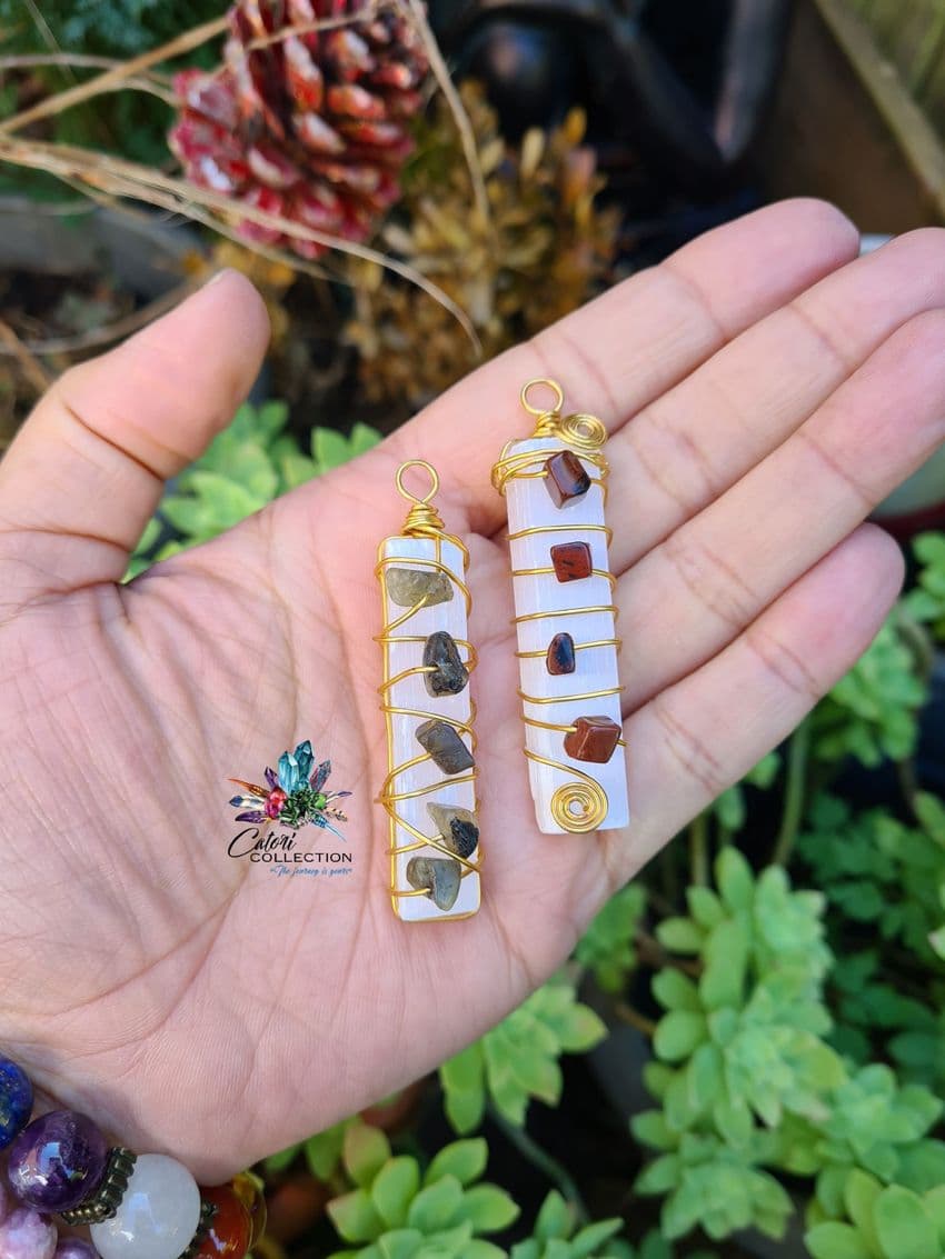 Selenite Crystal Pendant