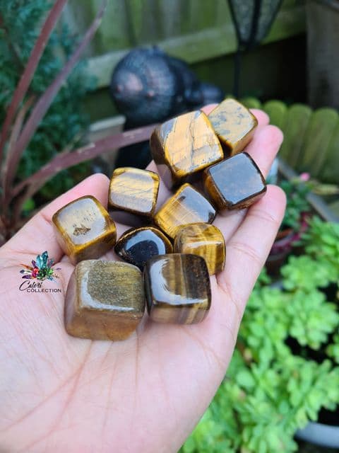 Tiger Eye Tumbled Cubes
