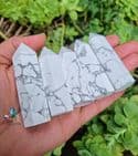 White Howlite Crystal Points