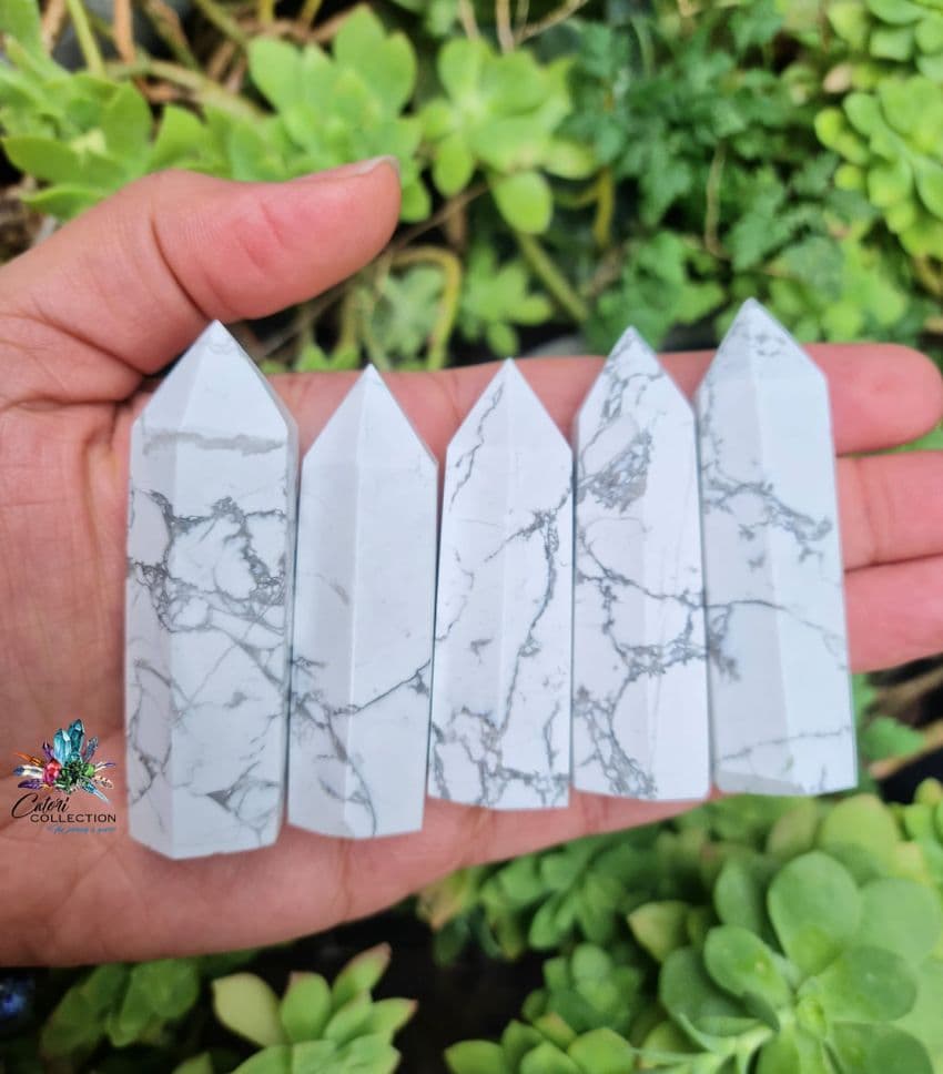 White Howlite Crystal Points