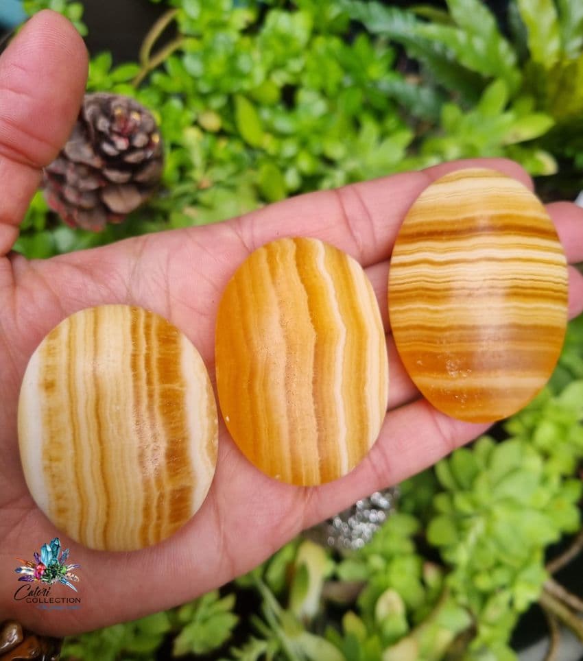 Yellow Calcite Palmstones
