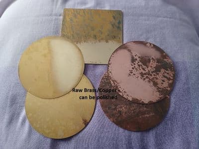 100mm coaster/ring tray metal stamping /engraving blank - alu,brass and copper