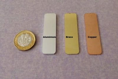 14mm x 50mm metal stamping/engraving blank - laser cut - aluminium,brass and copper
