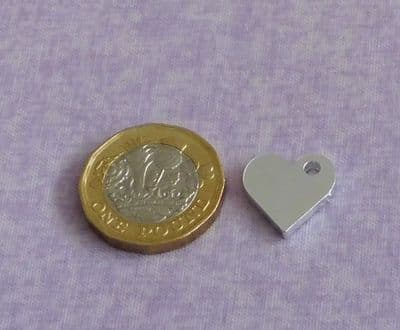 15mm heart metal stamping blank -  with hole - laser cut - 2mm