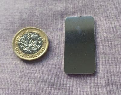 20 x 40mm metal stamping/engraving blank - 1.5mm stainless - laser cut