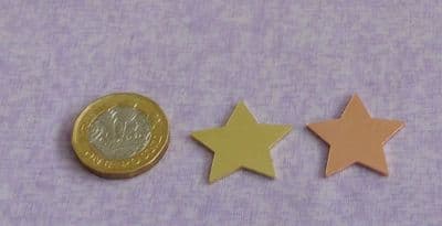 23mm star metal stamping blank - copper or brass - laser cut