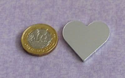 30mm heart stamping blank -  laser cut - 2mm aluminium
